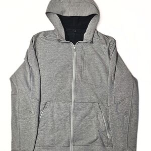 Lululemon Mens City Sweat Full Zip Hoodie Thermo Jacket Grey